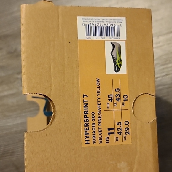 Asics Unisex Hyper Sprint 7 Spike (1091A015-300) Size 11 - Picture 6 of 8